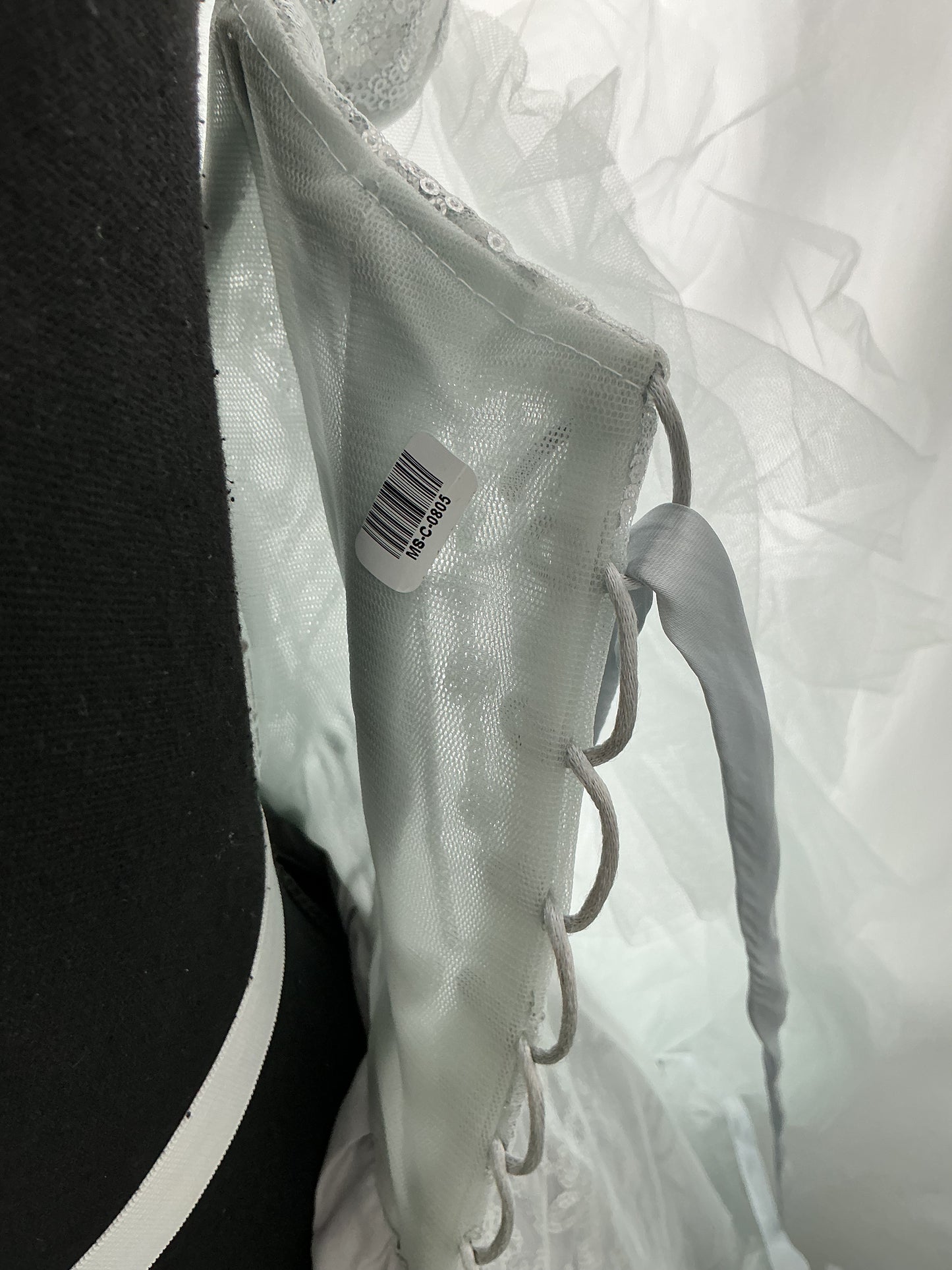 Silver Sequin Long Dress Size No