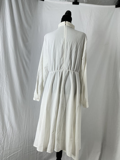 White Long Sleeve Dress Size M