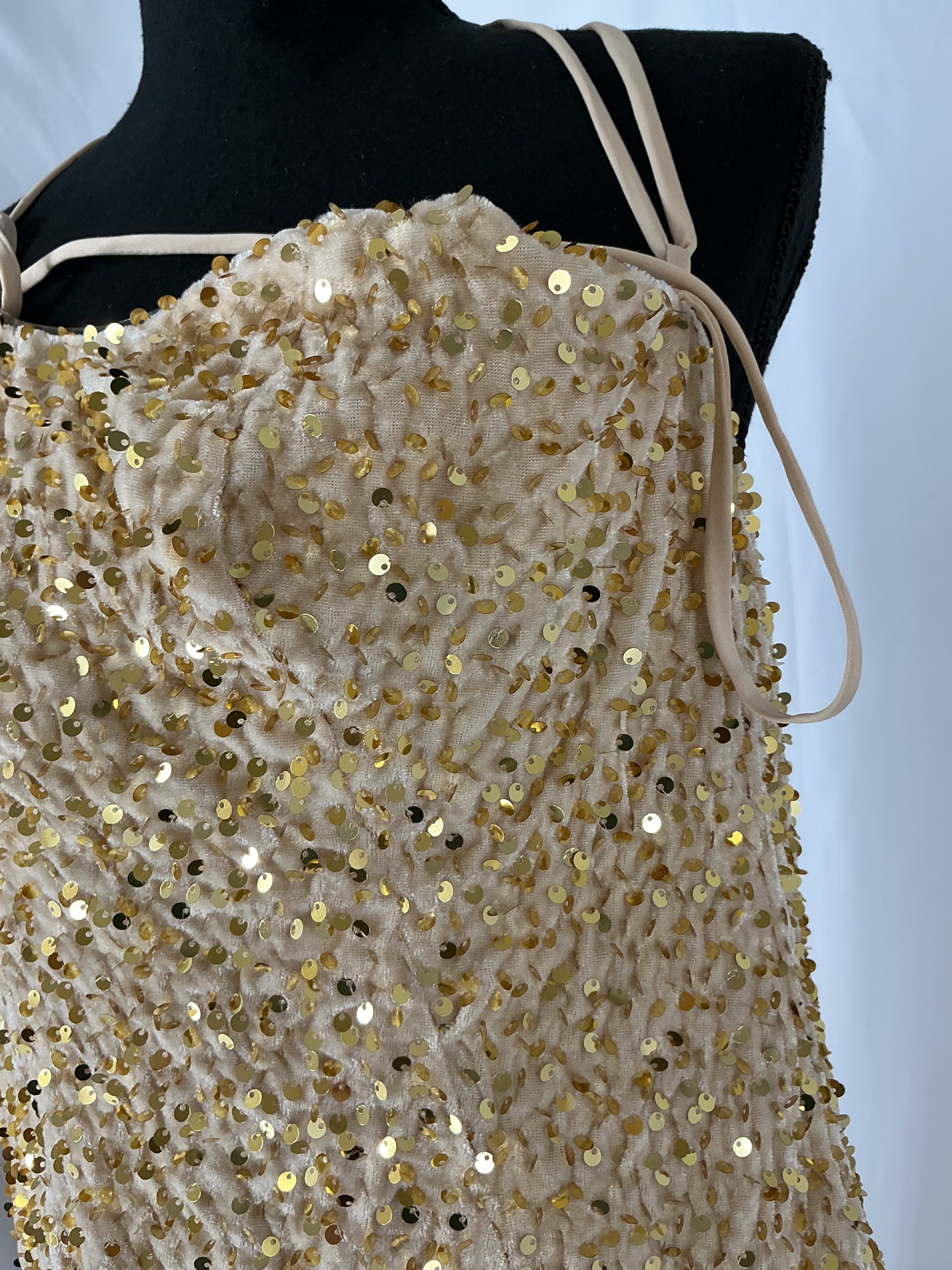 Gold Sequin Dress Size 2