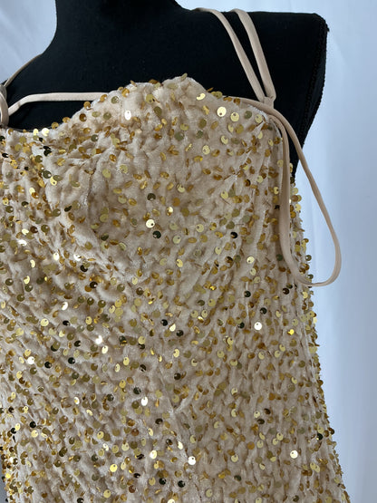 Gold Sequin Dress Size 2
