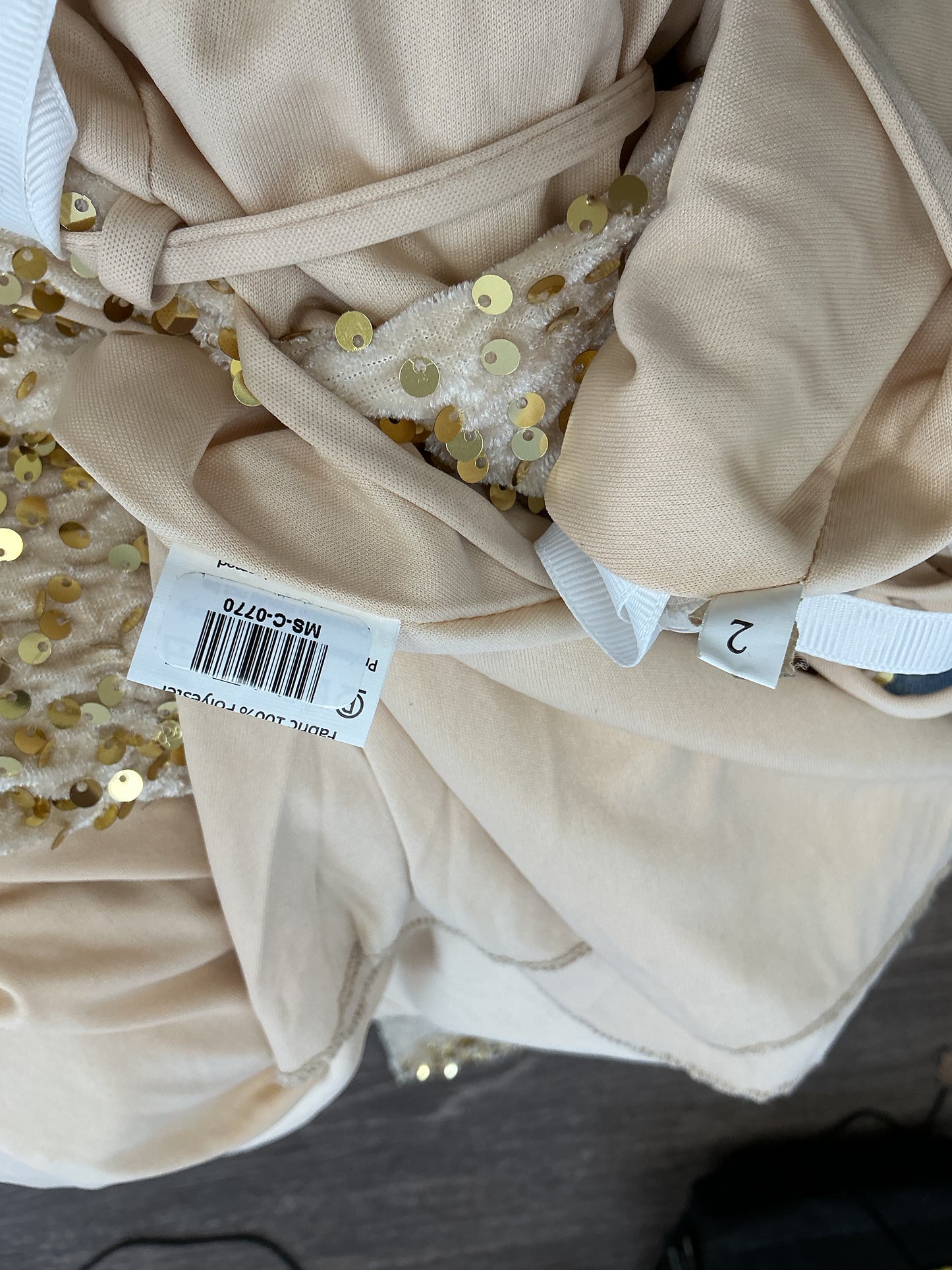 Gold Sequin Dress Size 2