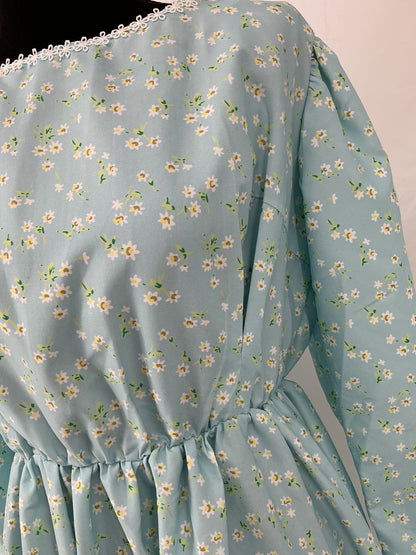 Light Blue Floral Dress Size No