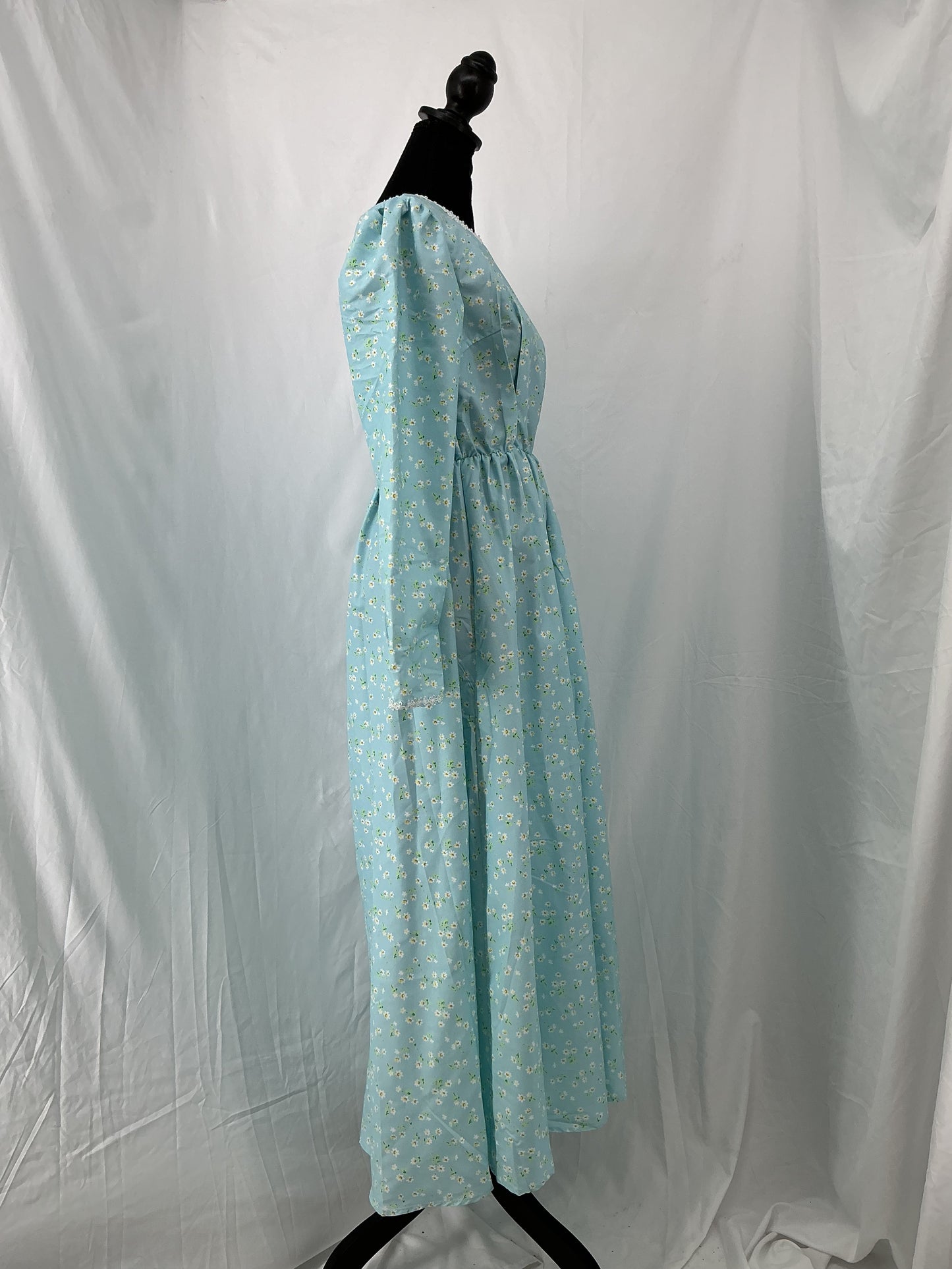 Light Blue Floral Dress Size No