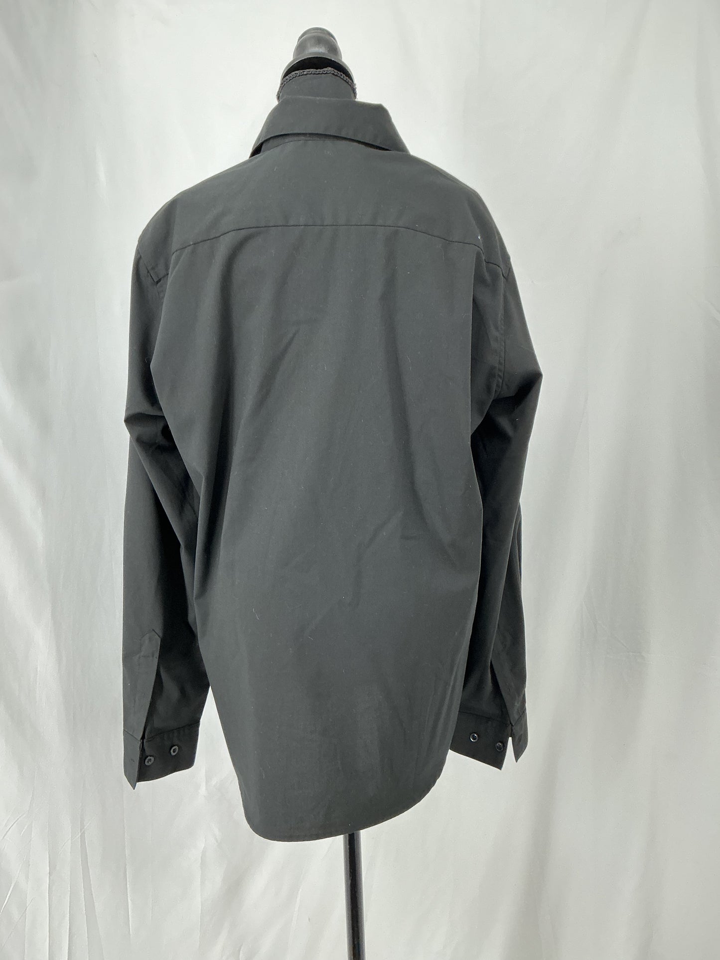 COOFANDY Black Suit Shirt Size L