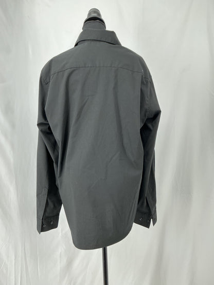COOFANDY Black Suit Shirt Size L