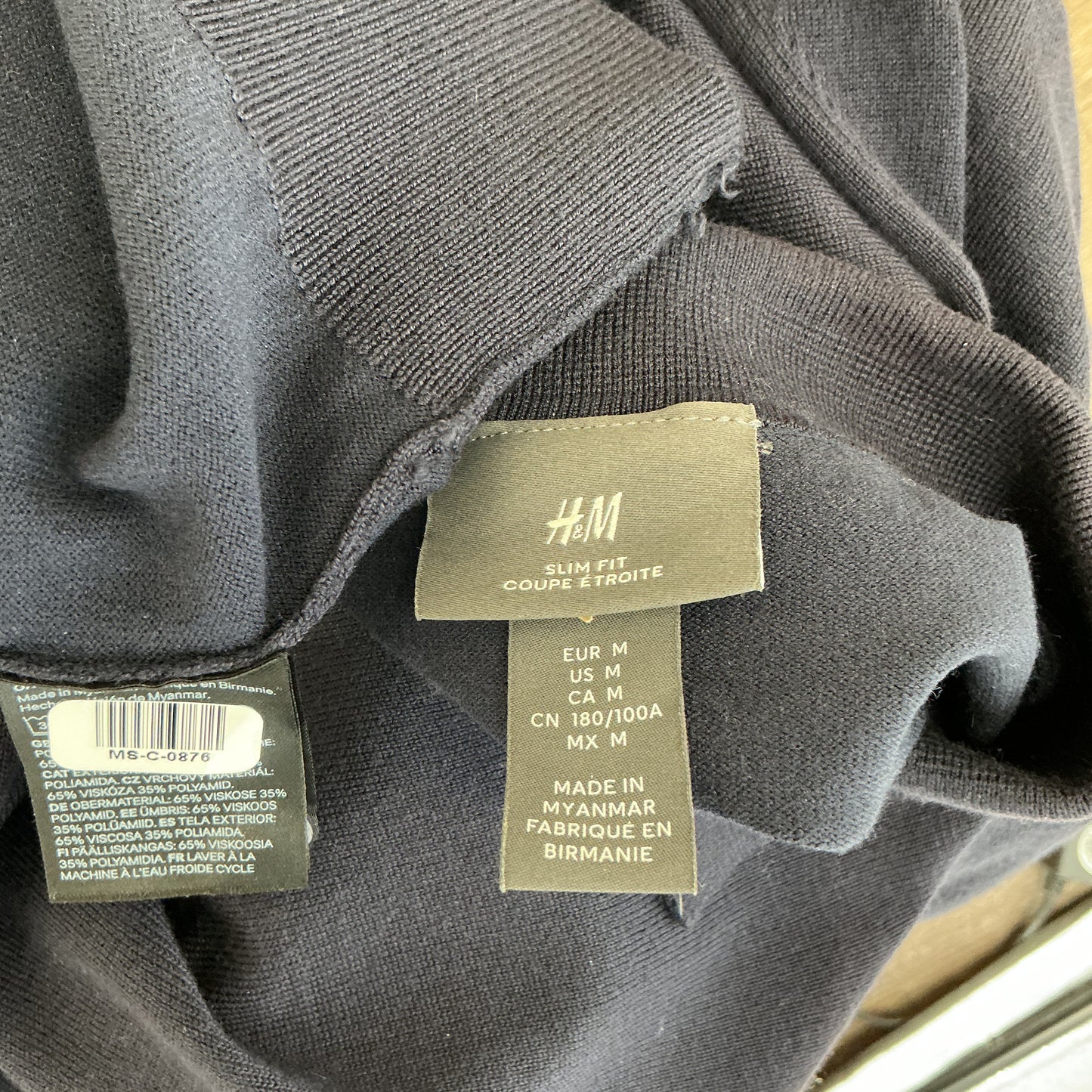 H&M Navy Blue Long Sleeve Shirt Size M