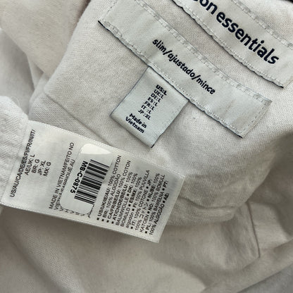 Amazon Essentials White Suit Shirt Size L