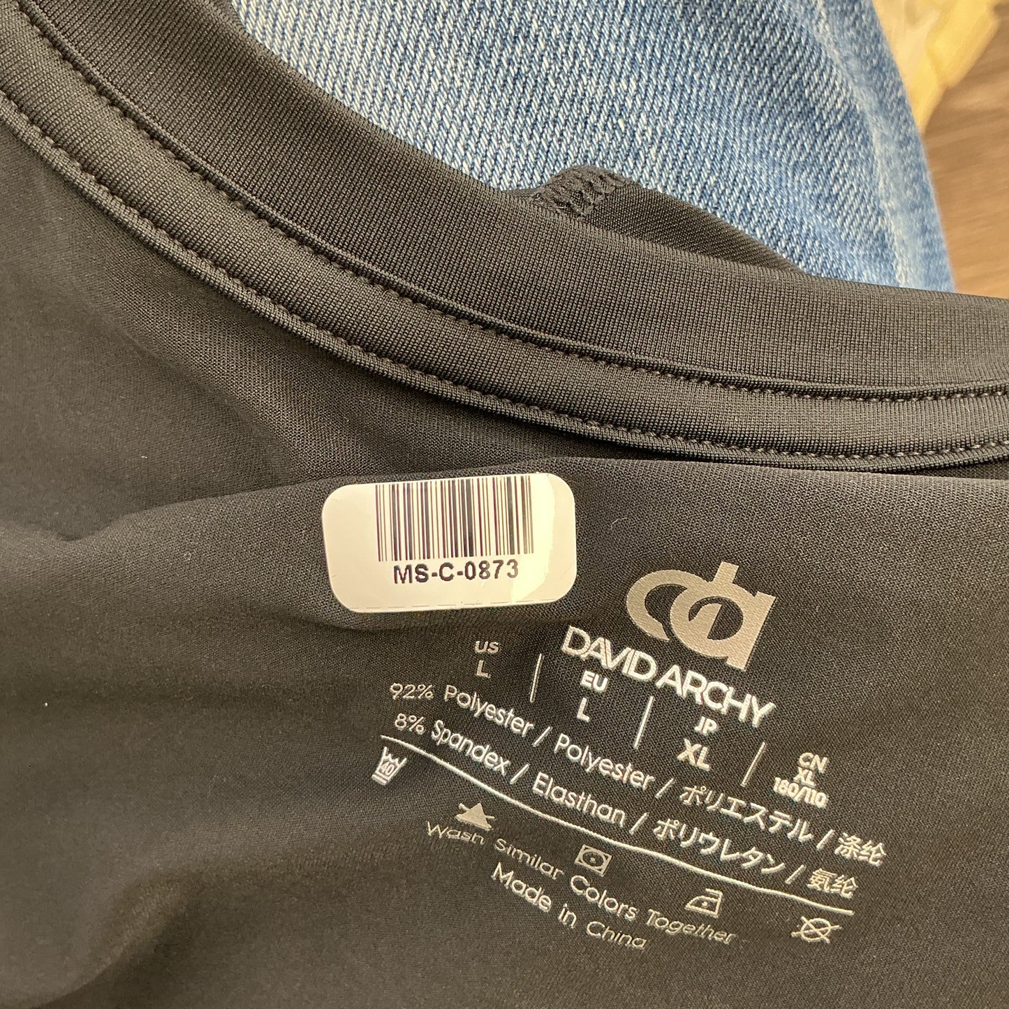 DAVID ARCHY Black T-Shirt Size L