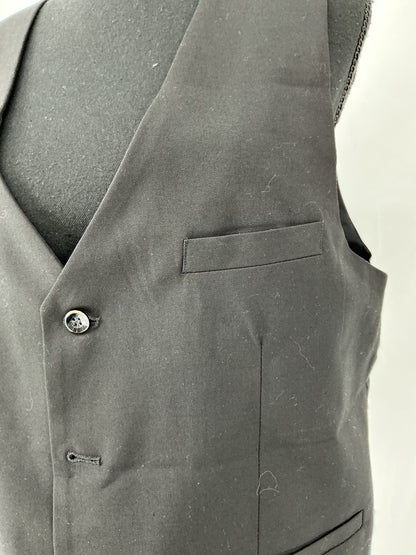 Black Suit Vest Size M