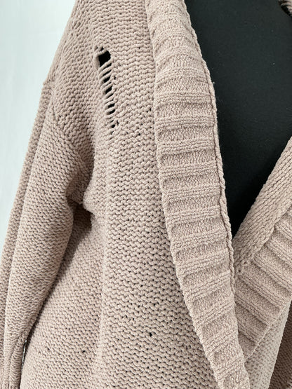 Beige Knitted Cardigan Size S