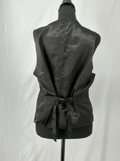 Black Suit Vest Size L