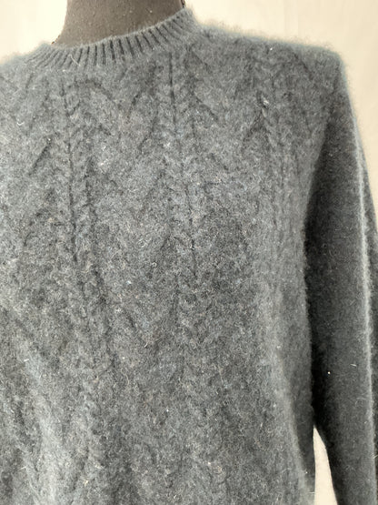 Grey Cable Knit Sweater Size No