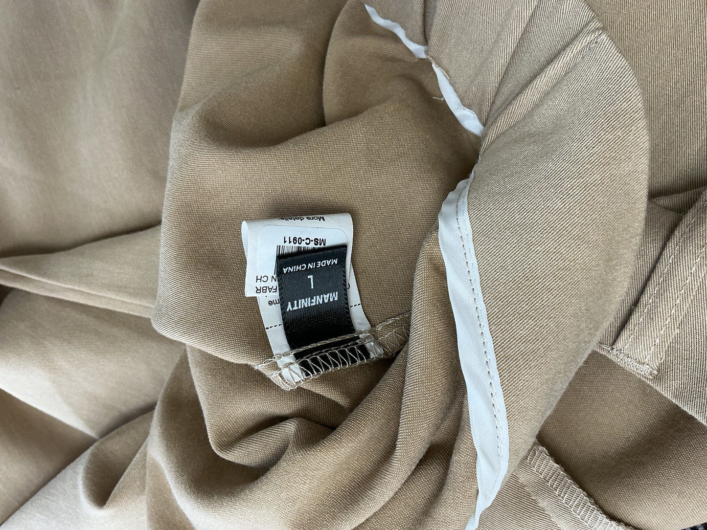 MANFINITY Beige Suit Pants Size L