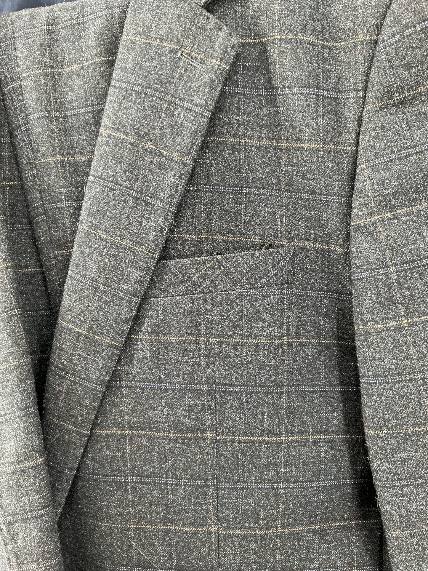 Grey Cherkered Blazer Size M
