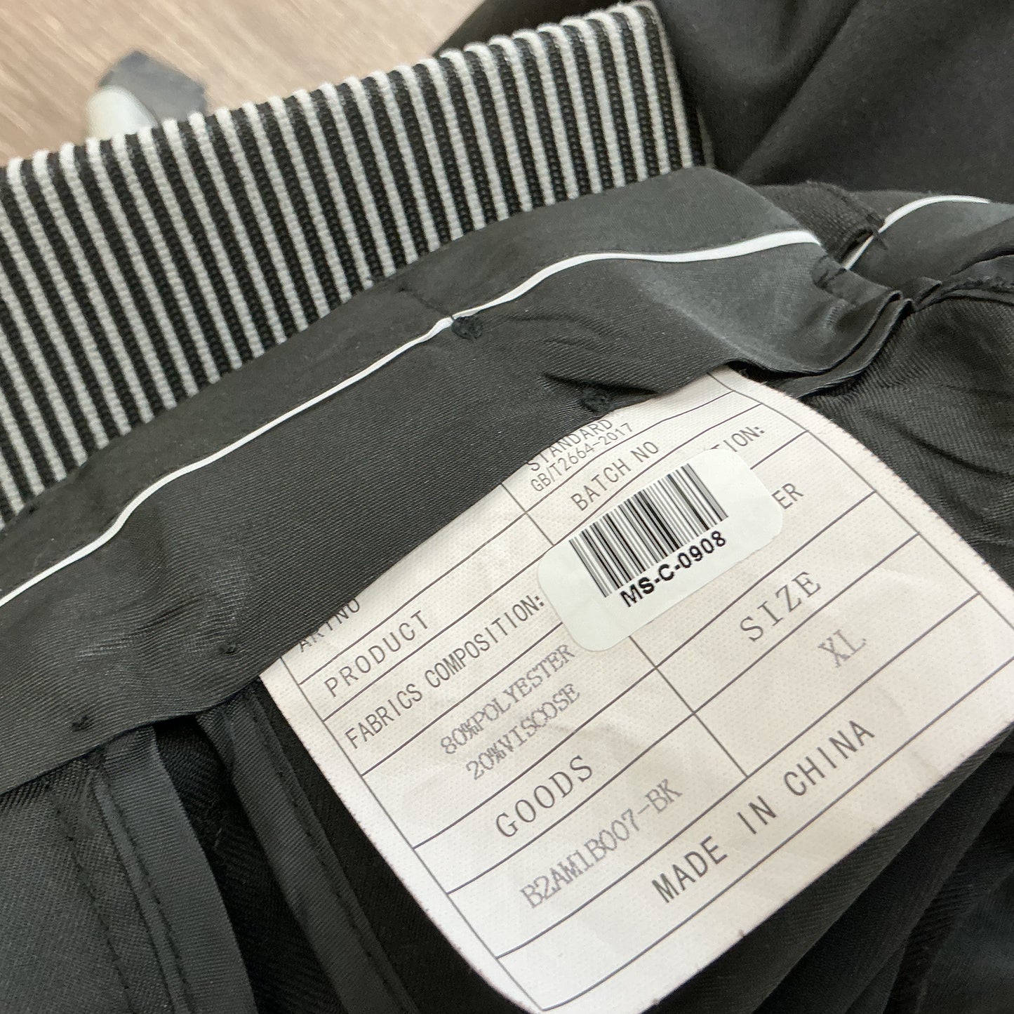 Black Suit Pants Size XL