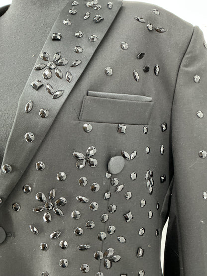 OLIBEXLEY Black Blazer With Decorative Studs Size No
