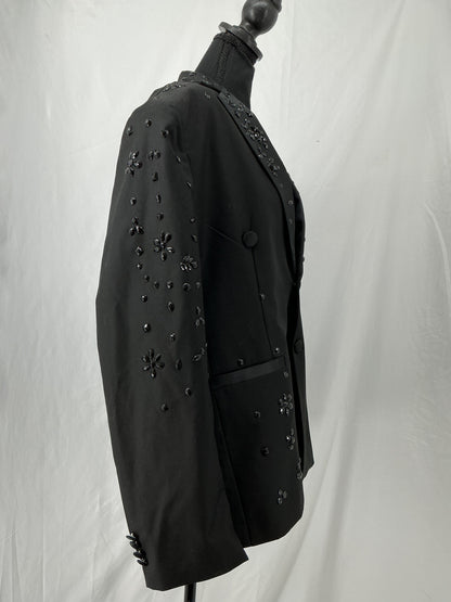 OLIBEXLEY Black Blazer With Decorative Studs Size No
