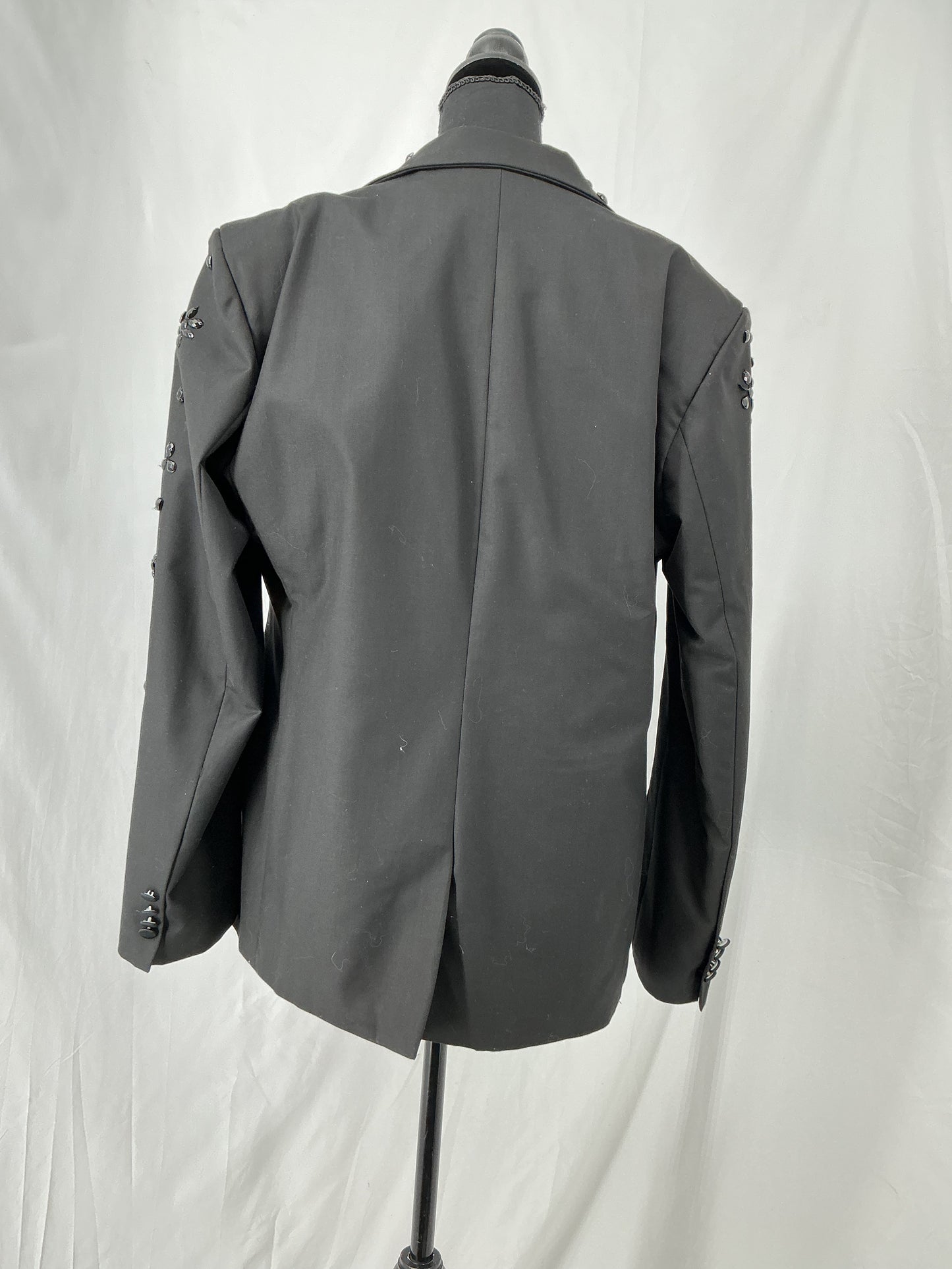 OLIBEXLEY Black Blazer With Decorative Studs Size No