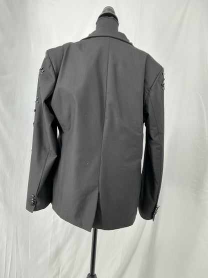 OLIBEXLEY Black Blazer With Decorative Studs Size No