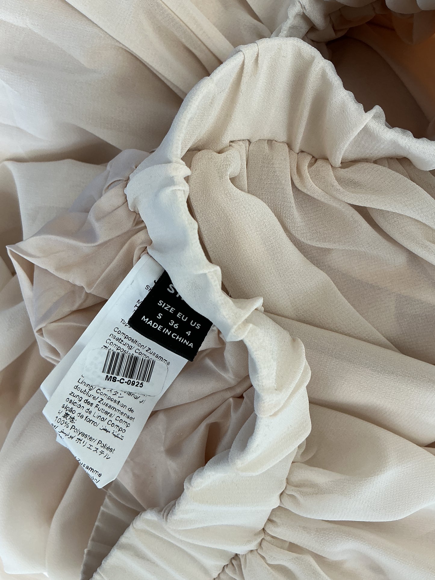 SHEIN Pleated Beige Skirt Size S
