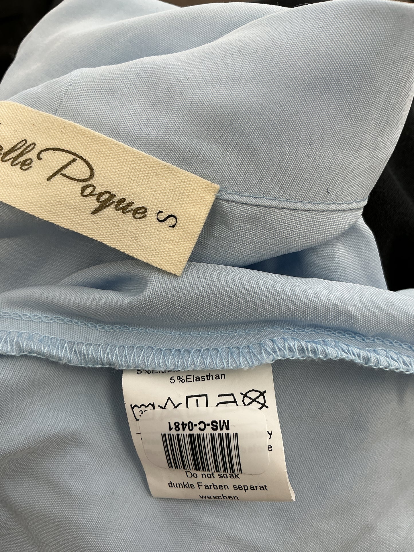 Light Blue Shirt With Ribbon Size S