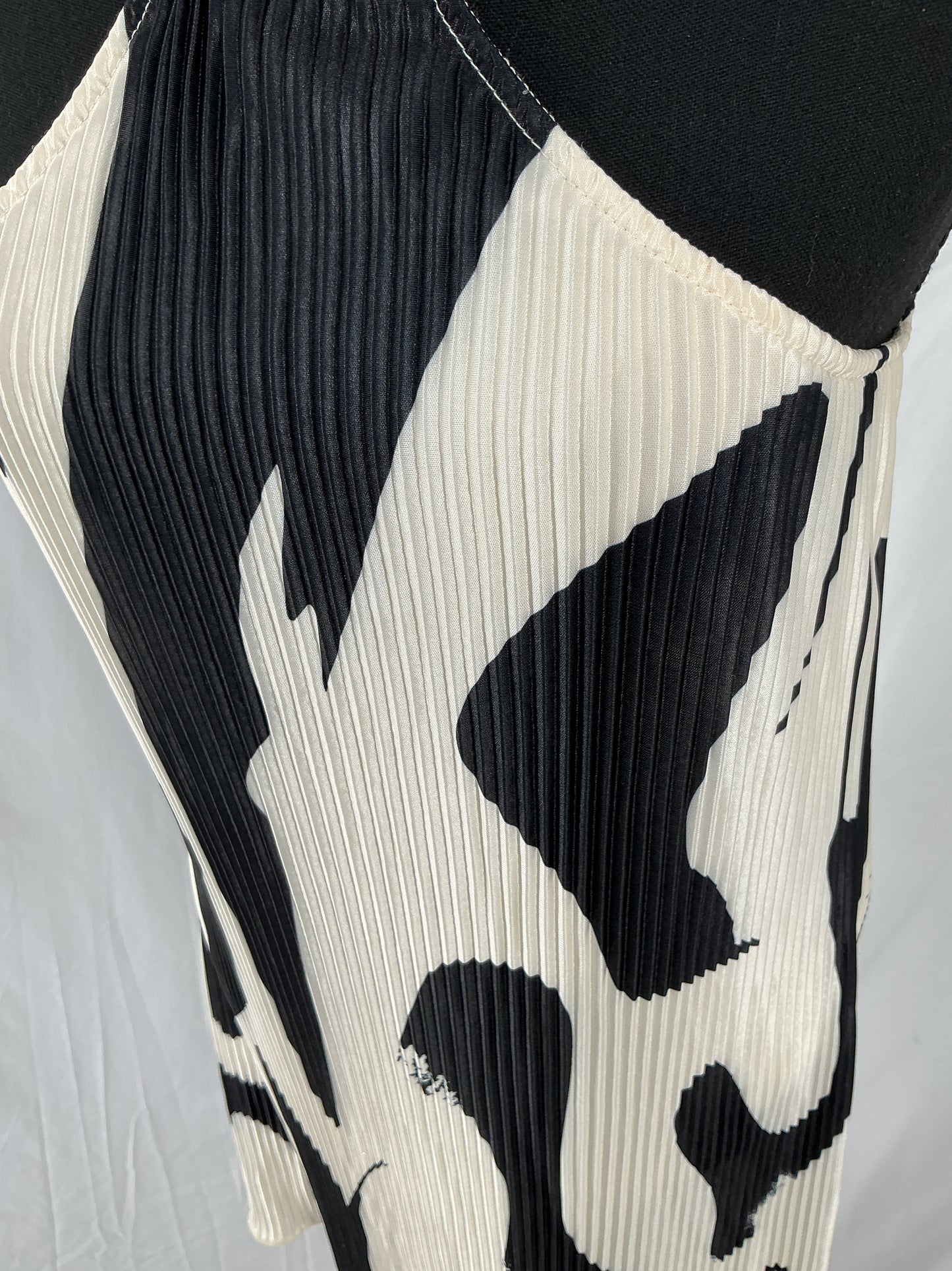 Black White Patterned Dress Size No
