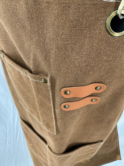 Brown Denim Apron
