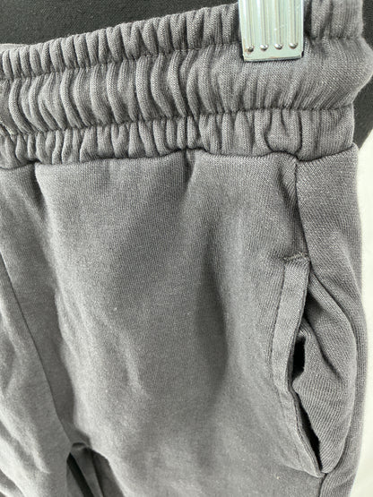Black Cotton Blend Drawstring Joggers with Side Pockets Size 122cm