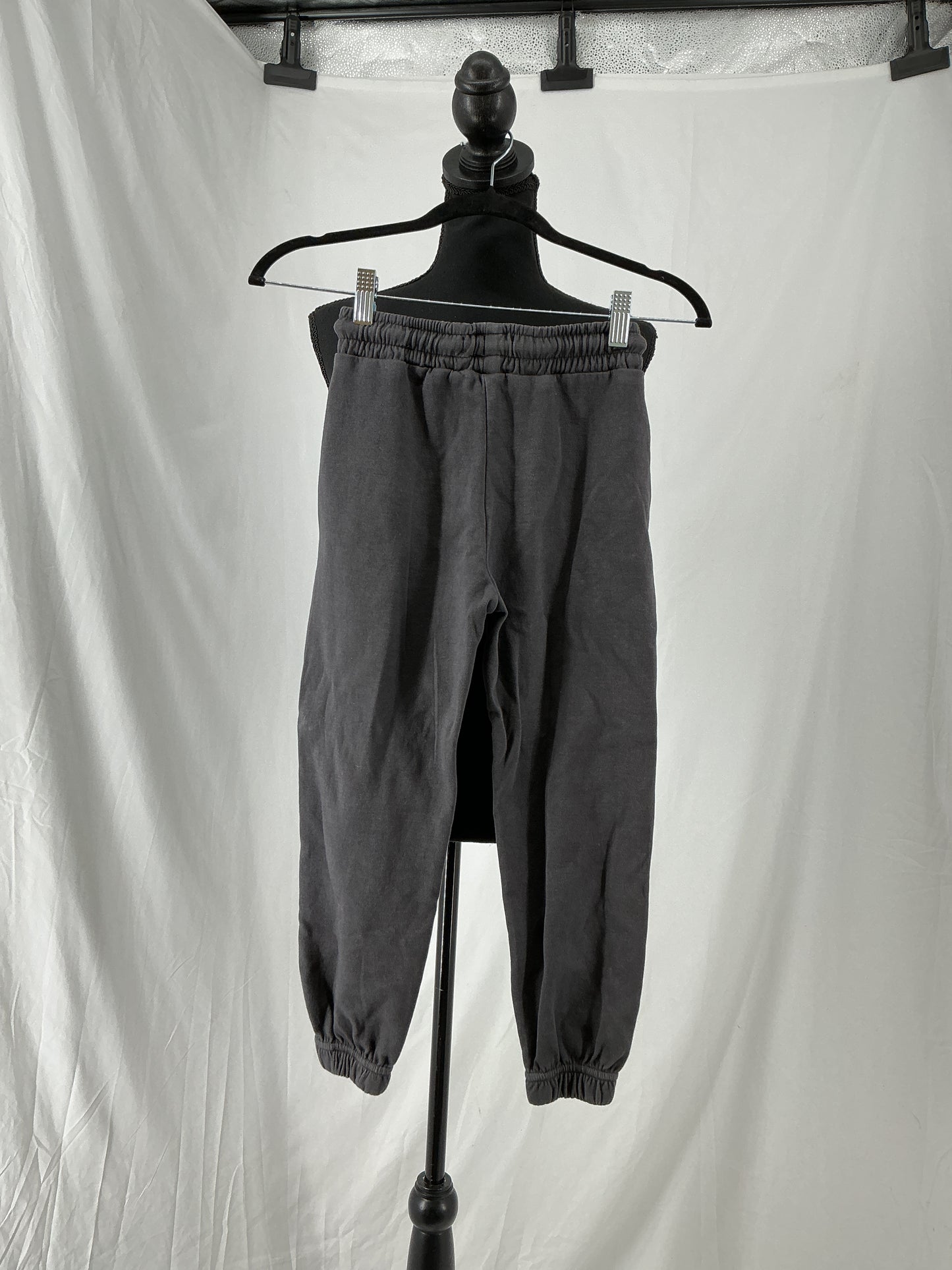Black Cotton Blend Drawstring Joggers with Side Pockets Size 122cm