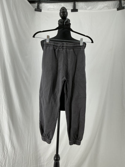 Black Cotton Blend Drawstring Joggers with Side Pockets Size 122cm