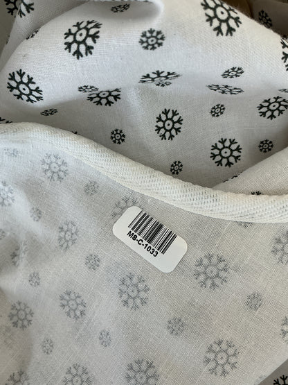 Patterned Cotton Blend Medical Patient Gown with Tie Closure