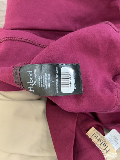 Wine Red Tailored Skirt Suit with Flared Skirt and Unique Stand Collar Jacket Size L