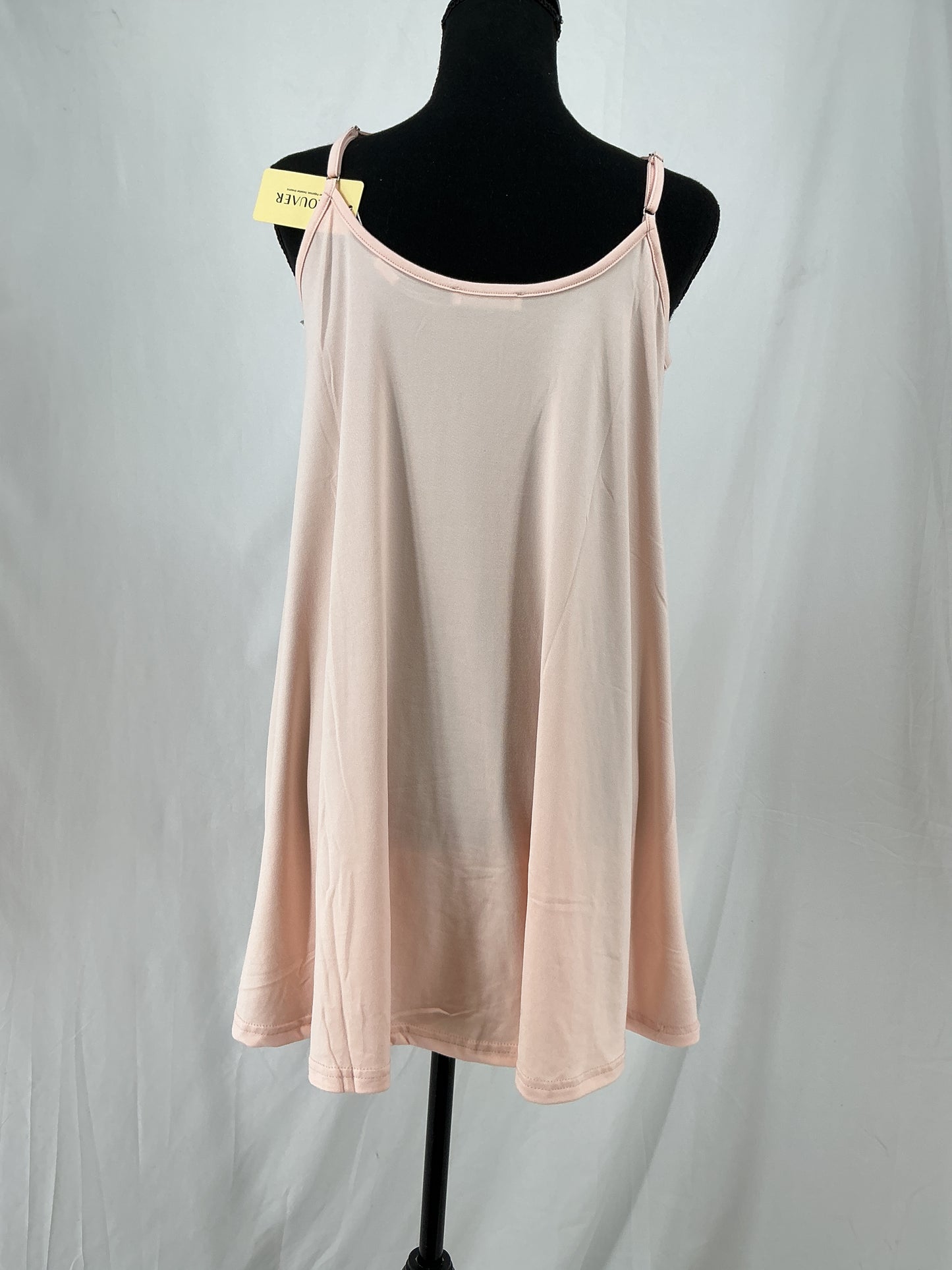 EKOUAER Light Pink Lace Trim Babydoll Nightie Size M