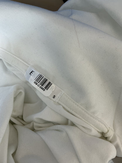 EKOUAER White Classic Two-Piece Pajama Set with Black Piping Size S