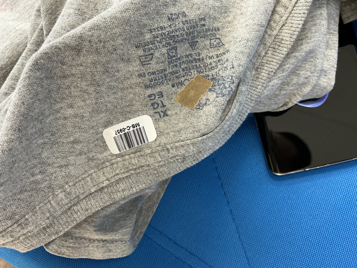 Classic Grey Crew Neck Short Sleeve T-Shirt Size XL