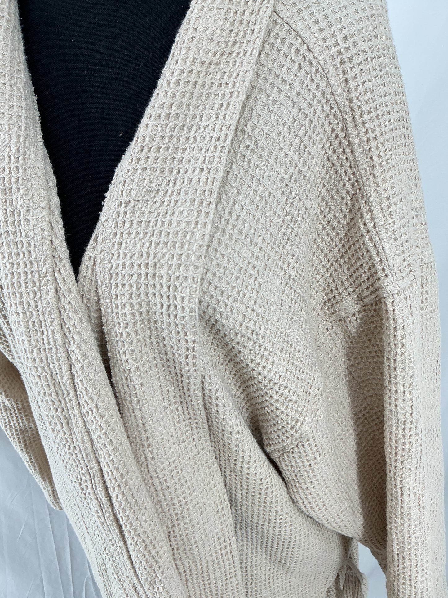IKEA Cozy Waffle Knit Tie-Waist Robe Size L/XL