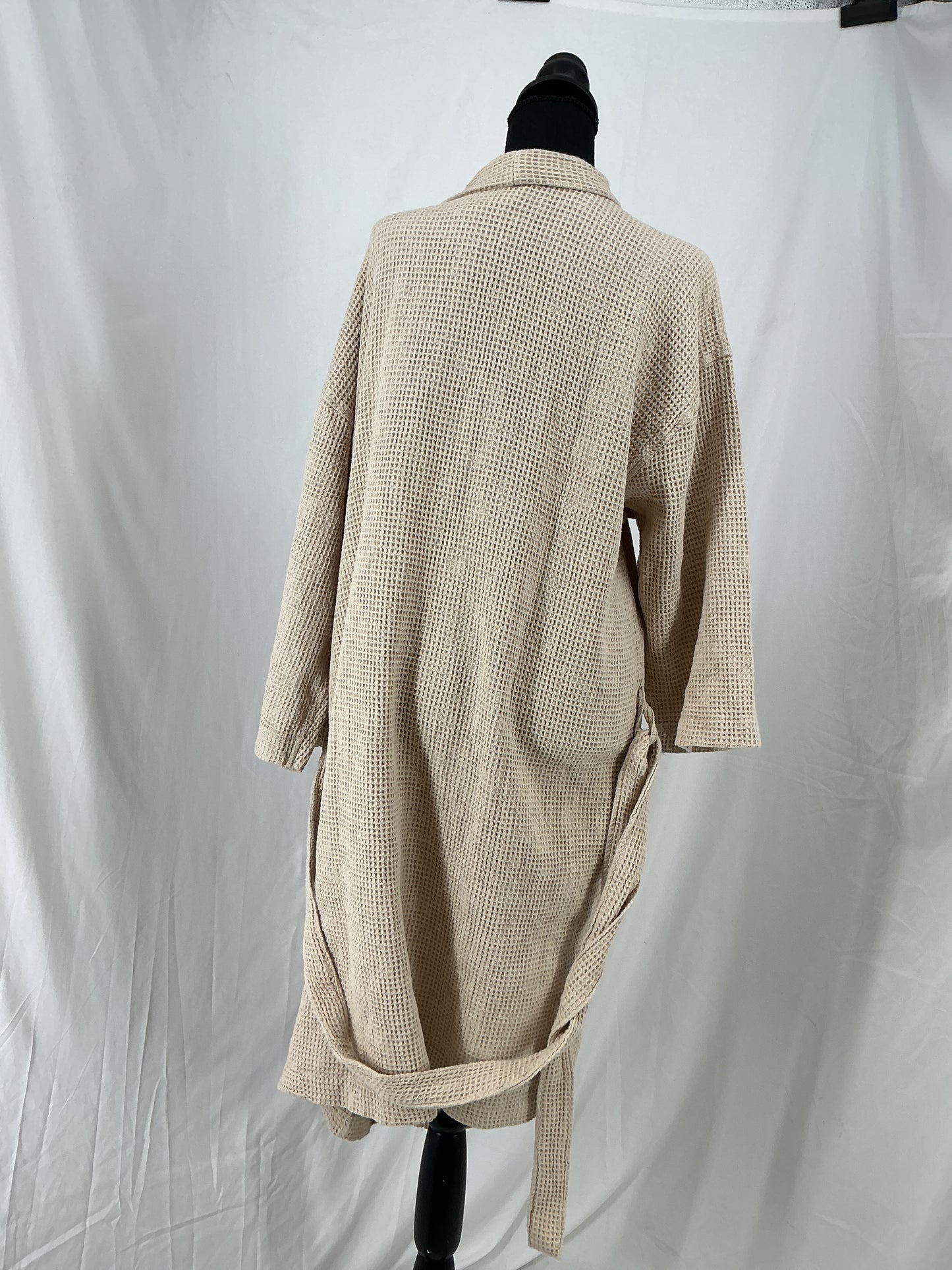 IKEA Cozy Waffle Knit Tie-Waist Robe Size L/XL
