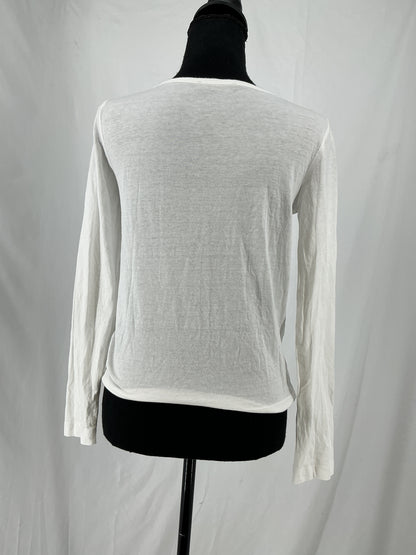 ZARA White Long Sleeve Shirt Size XS