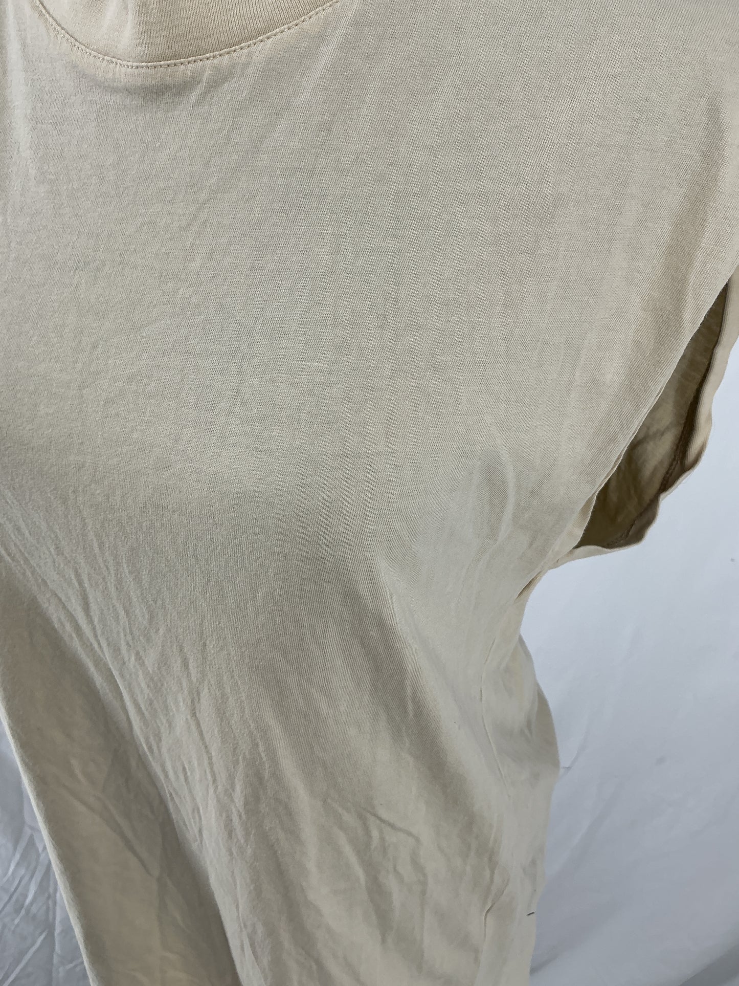H&M Beige Minimalist Sleeveless T-Shirt Dress