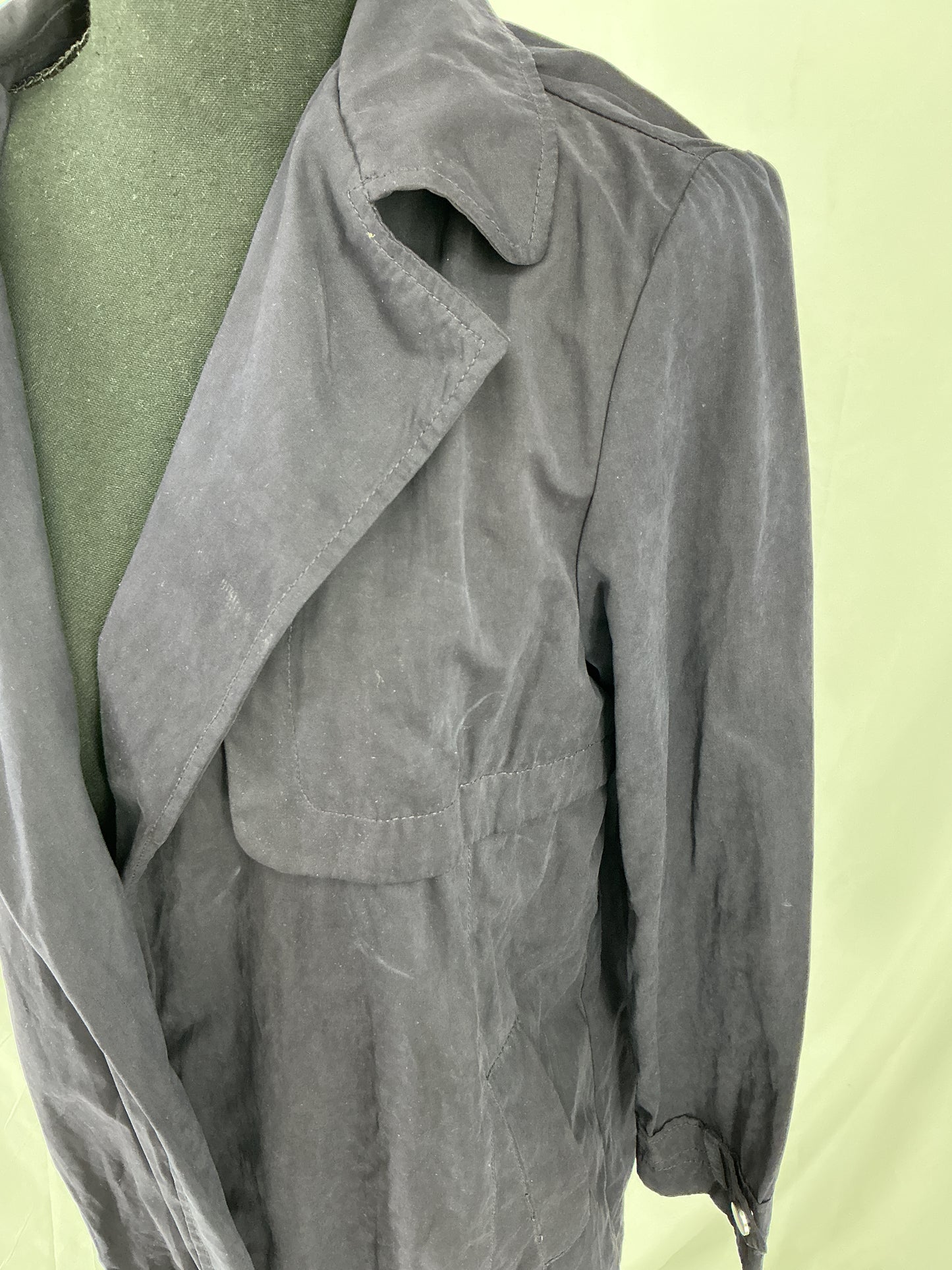 ZARA Dark Indigo Open Front Duster Coat Size 152cm