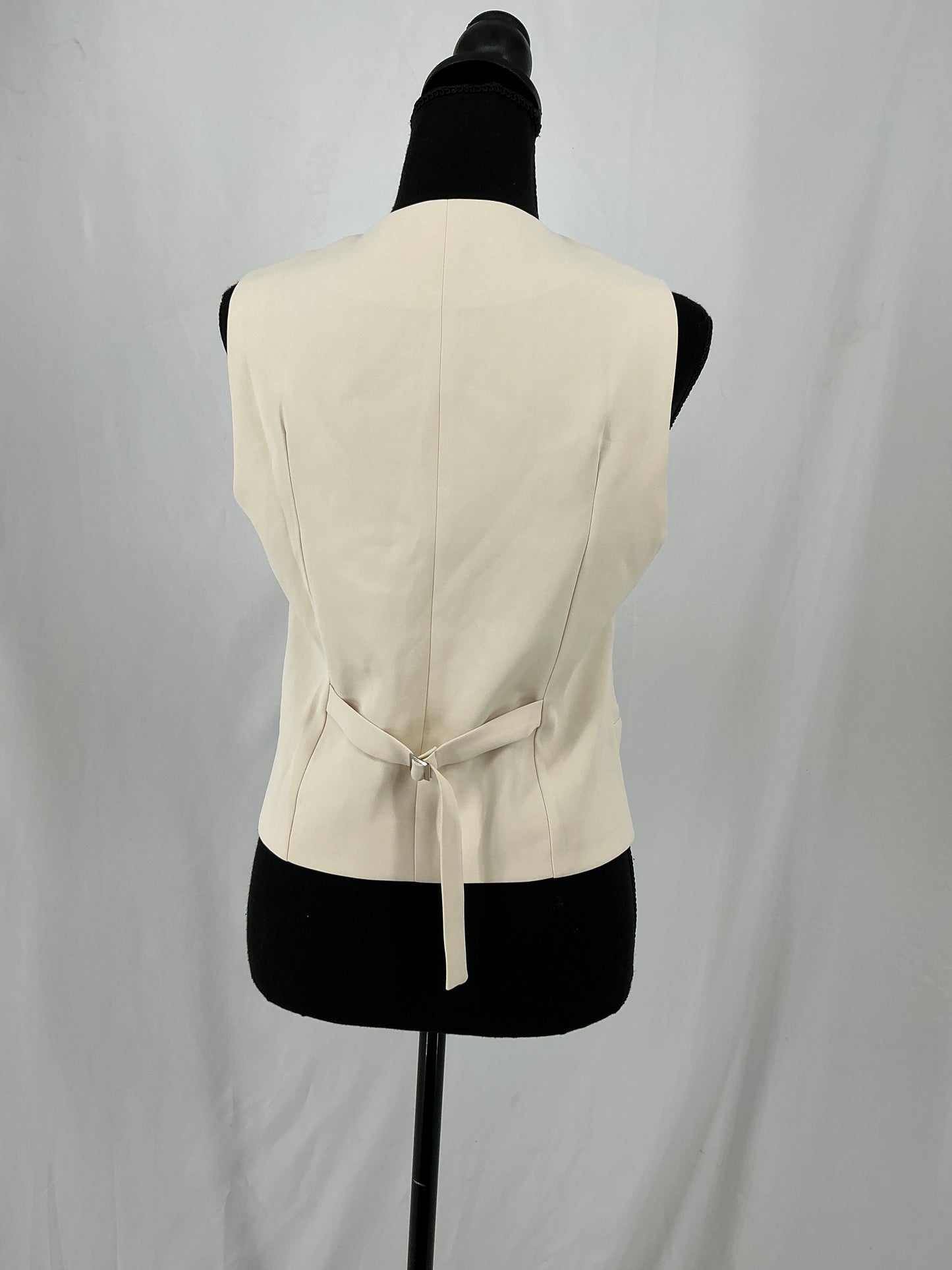 CHALDLLEN Ivory Tailored Single Breasted Vest Size M