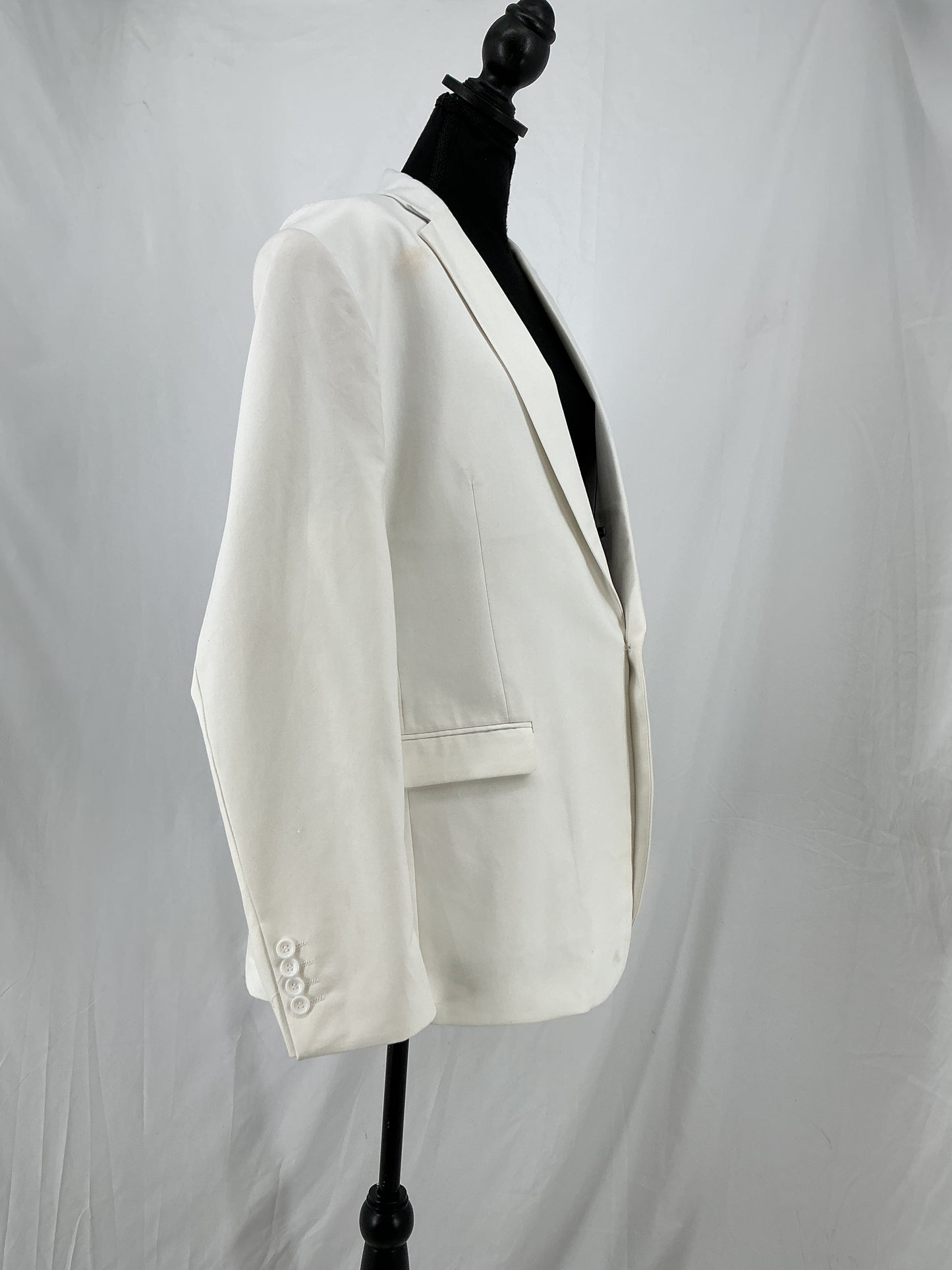 COOFANDY White Single Breasted Blazer and Pants Suit Set Size XL