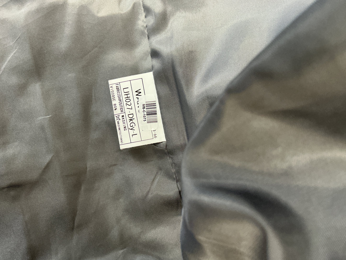 Grey Shawl Collar Double Breasted Suit Vest Size L