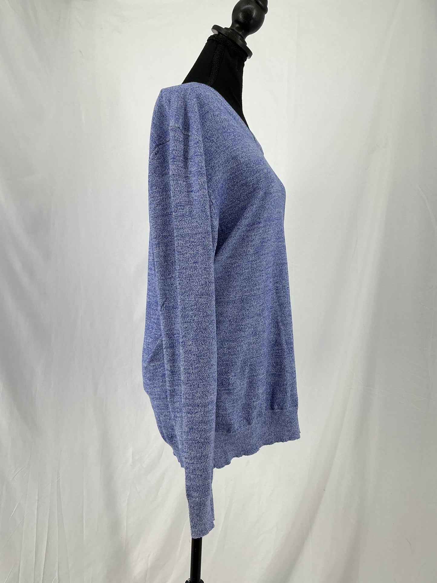 COOFANDY Heathered Lavender V-Neck Sweater Size M