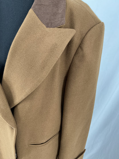 Classic Camel Double Breasted Maxi Coat Size XL