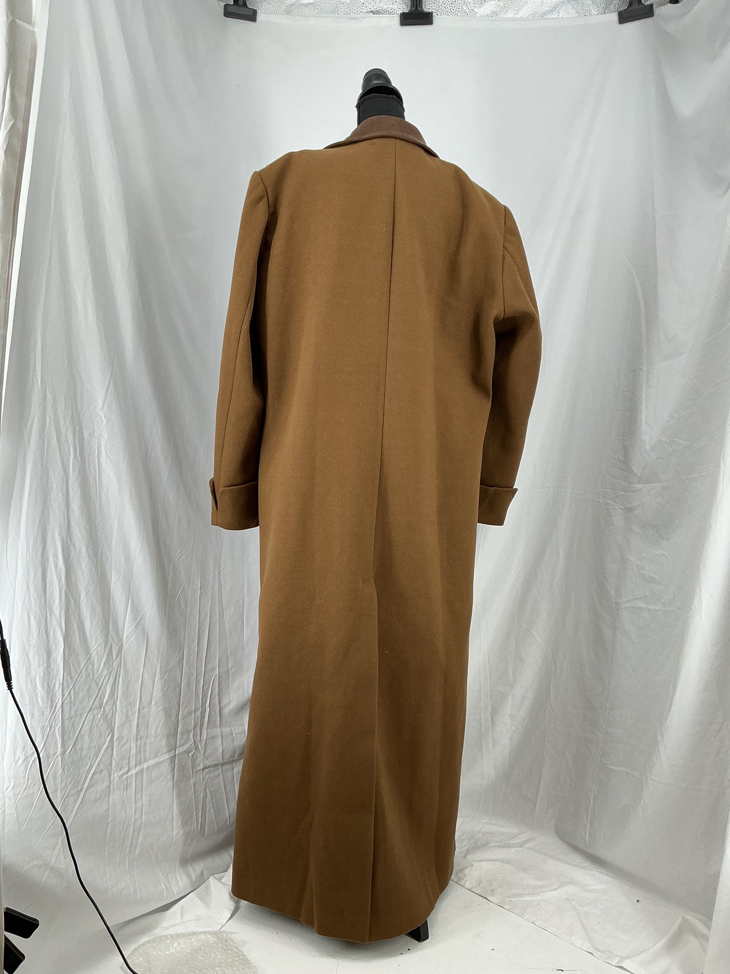 Classic Camel Double Breasted Maxi Coat Size XL