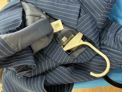 Kids Navy Pinstripe Single Breasted Suit Size 130