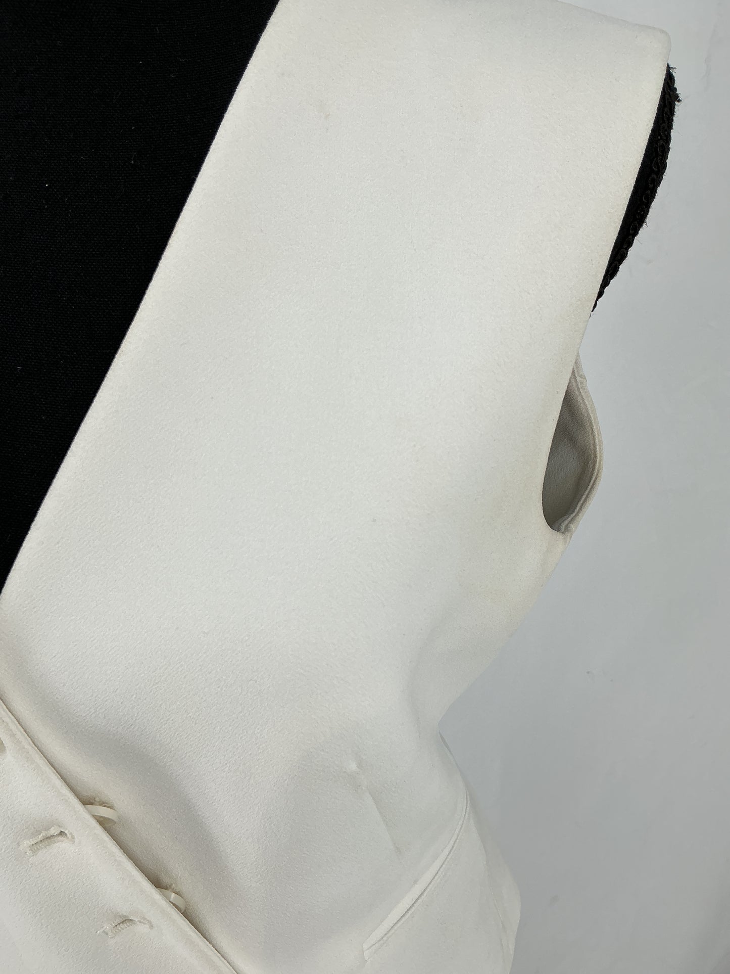 ZARA White Minimalist Asymmetrical Suiting Vest Size S