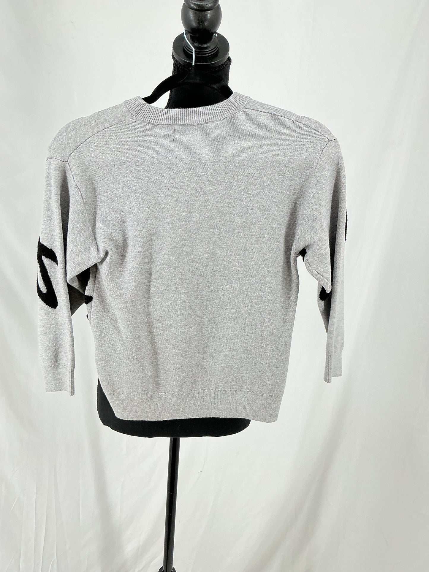 ZARA Kids Black Graphic Knit Statement Sweater Size 122cm