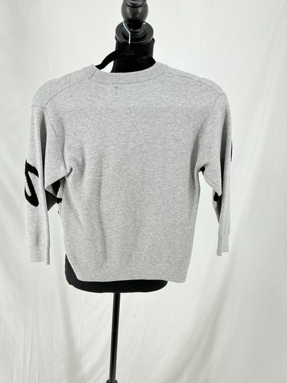 ZARA Kids Black Graphic Knit Statement Sweater Size 122cm